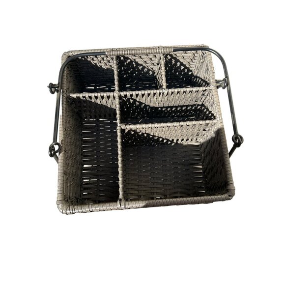 PICNIC, PARTY, FLATWEAR, PLATES AND NAPKINS ORGANIZATION CADDY BROWN - Picture 2 of 4